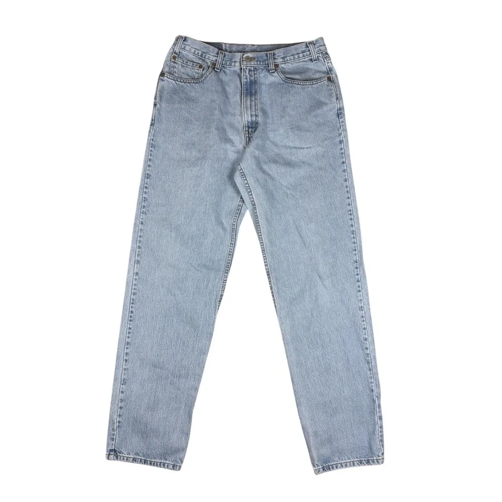 Vintage Levi's 550 Relaxed Men's Jeans 32.5x33.5 Light Wash 100% Cotton 1999 Y2K